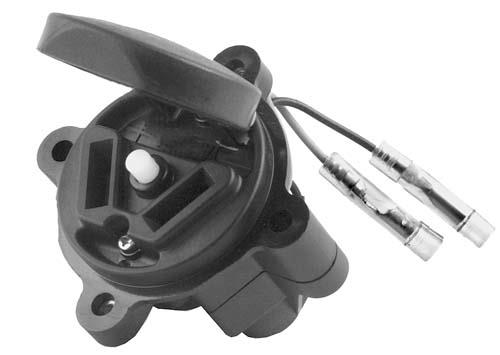 RECEPTACLE WITH CUT OFF BUTTON