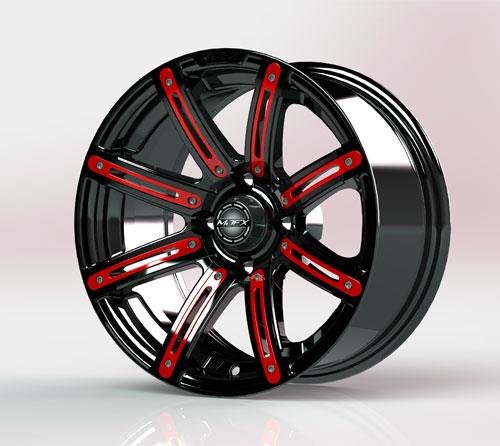 Red Inserts for Illusion 12x7 Wheel