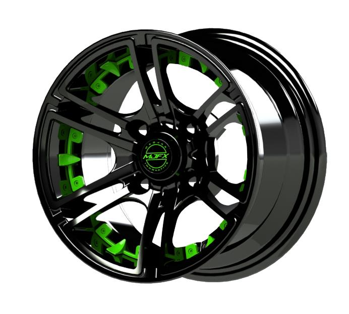 Green Inserts for Mirage 12x7 Wheel