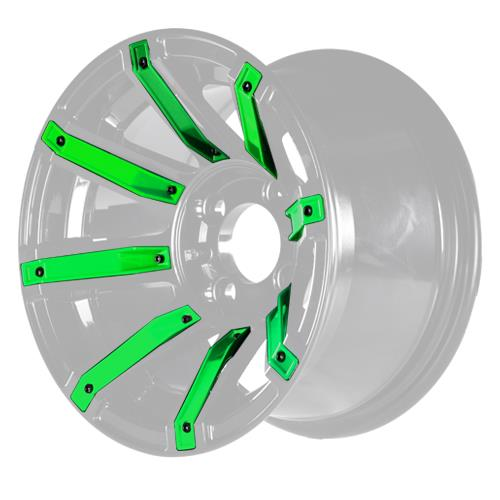 Green Inserts for Avenger 12x7 Wheel