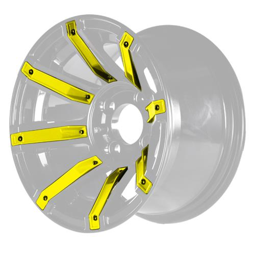 Yellow Inserts for Avenger 14x7 Wheel