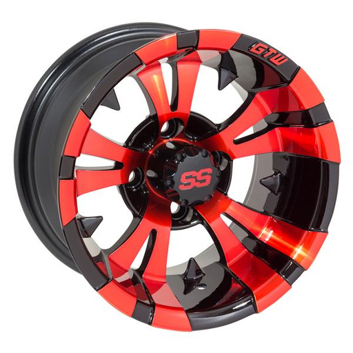 RIM PACKAGE - GTW Vampire 14x7 Black/Red Wheel  with 225/30-14 GTW STREET TYRES - SET OF 4