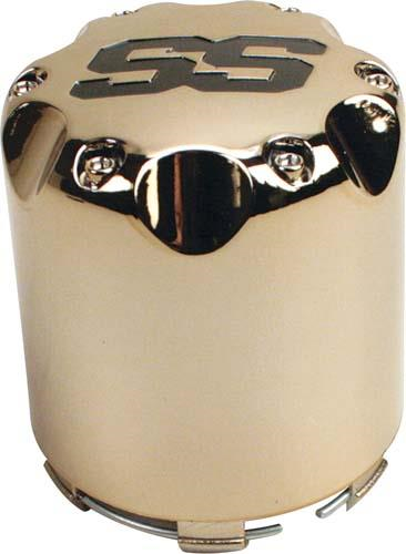 CENTER CAP, CHAMPAGNE WITH BLACK SS (SNAP-IN)