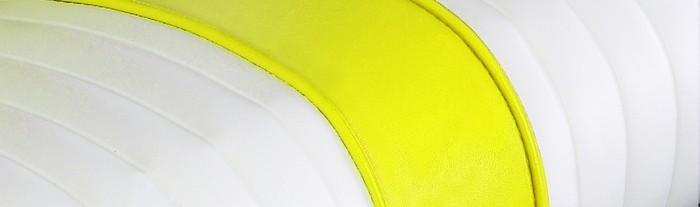 Seat Bottom Cover, Channel White On Yellow