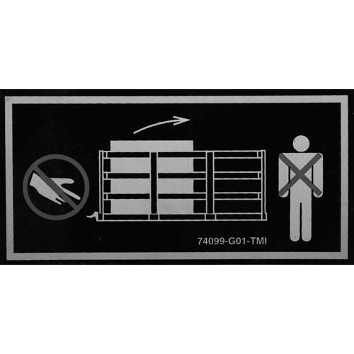 Bed Latch Warning Decal